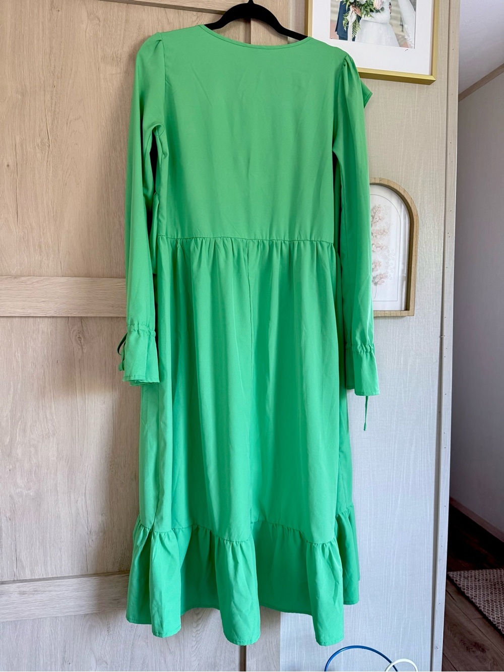Green Ruffle-Trim Dress - Picture 2 of 4
